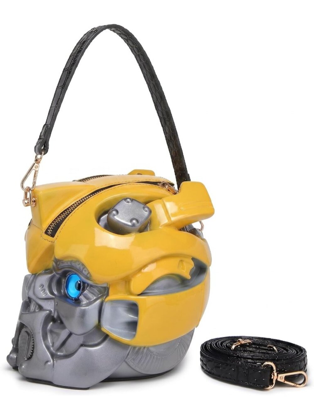 Women's Robert Yellow Unique Weird Shape Purse Detachable Strap Crossbody Bags